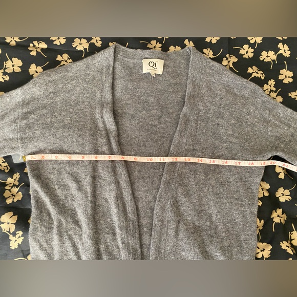 Qi Cashmere Cashmere & Fox-Fur Cuff Cardigan Sweater / Size XSmall - Picture 13 of 17